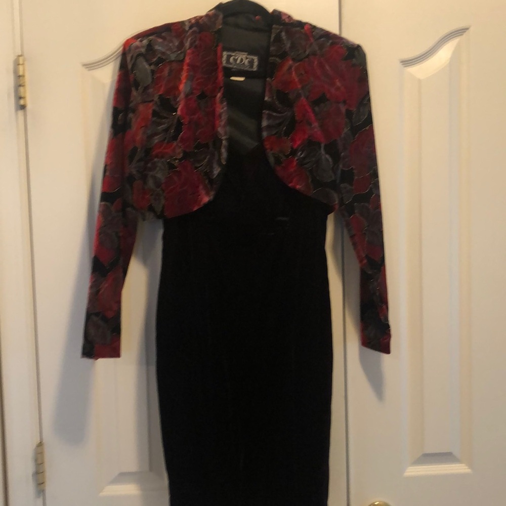 Velvet evening dress with Jacket